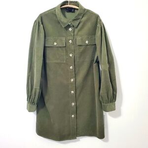 ASOS Olive Green Button-Up Dress